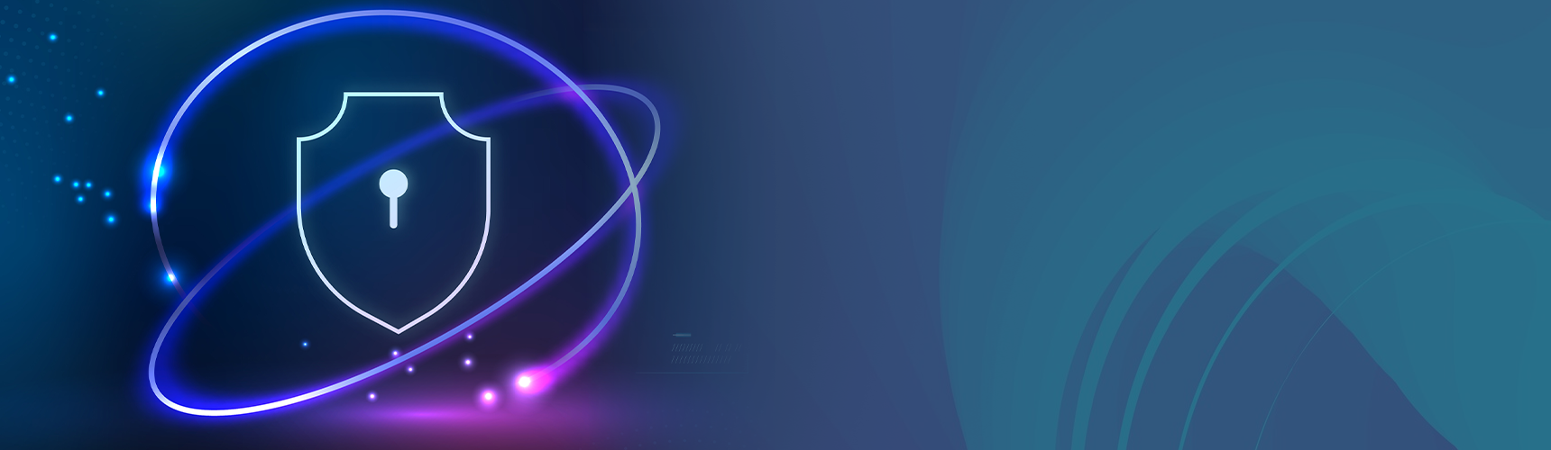  Threat Detection and Risk Mitigation Solutions neon lock and key orbited by two lines