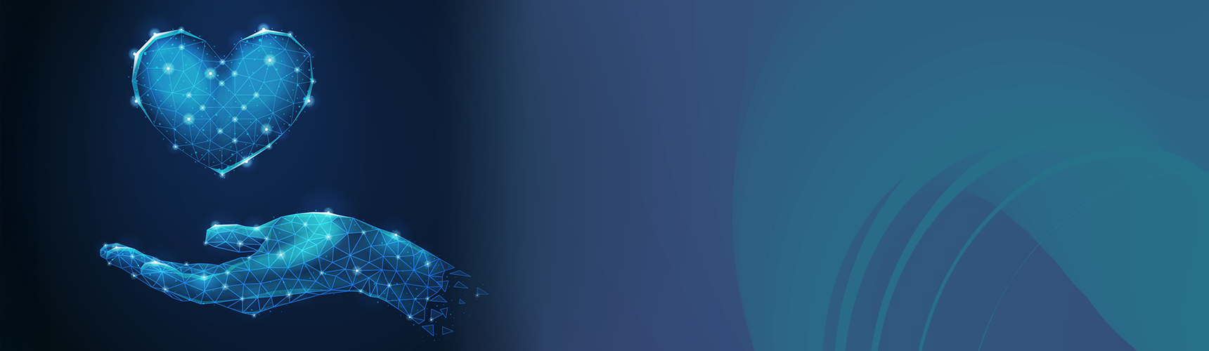  Nonprofit Technology Empowerment  neon hand with neon heart floating above